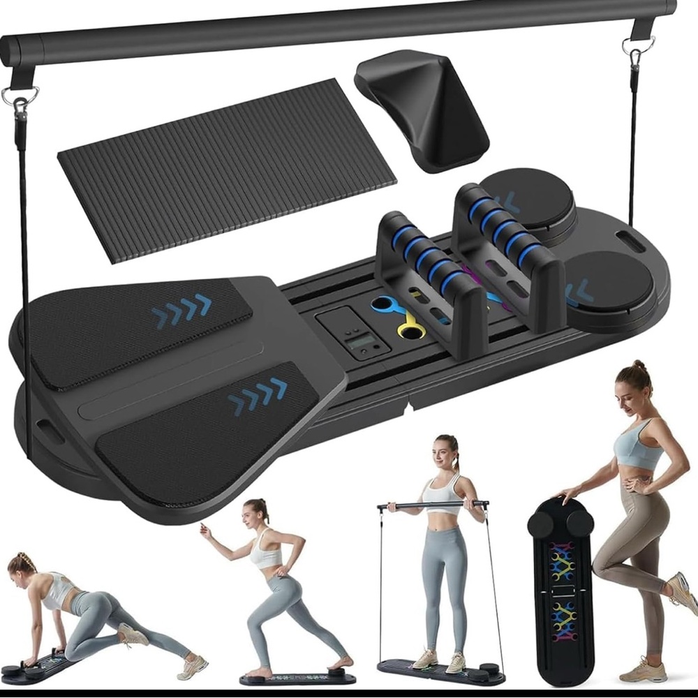 Pilates Board,Foldable Pilates Reformer Sets with Timer,